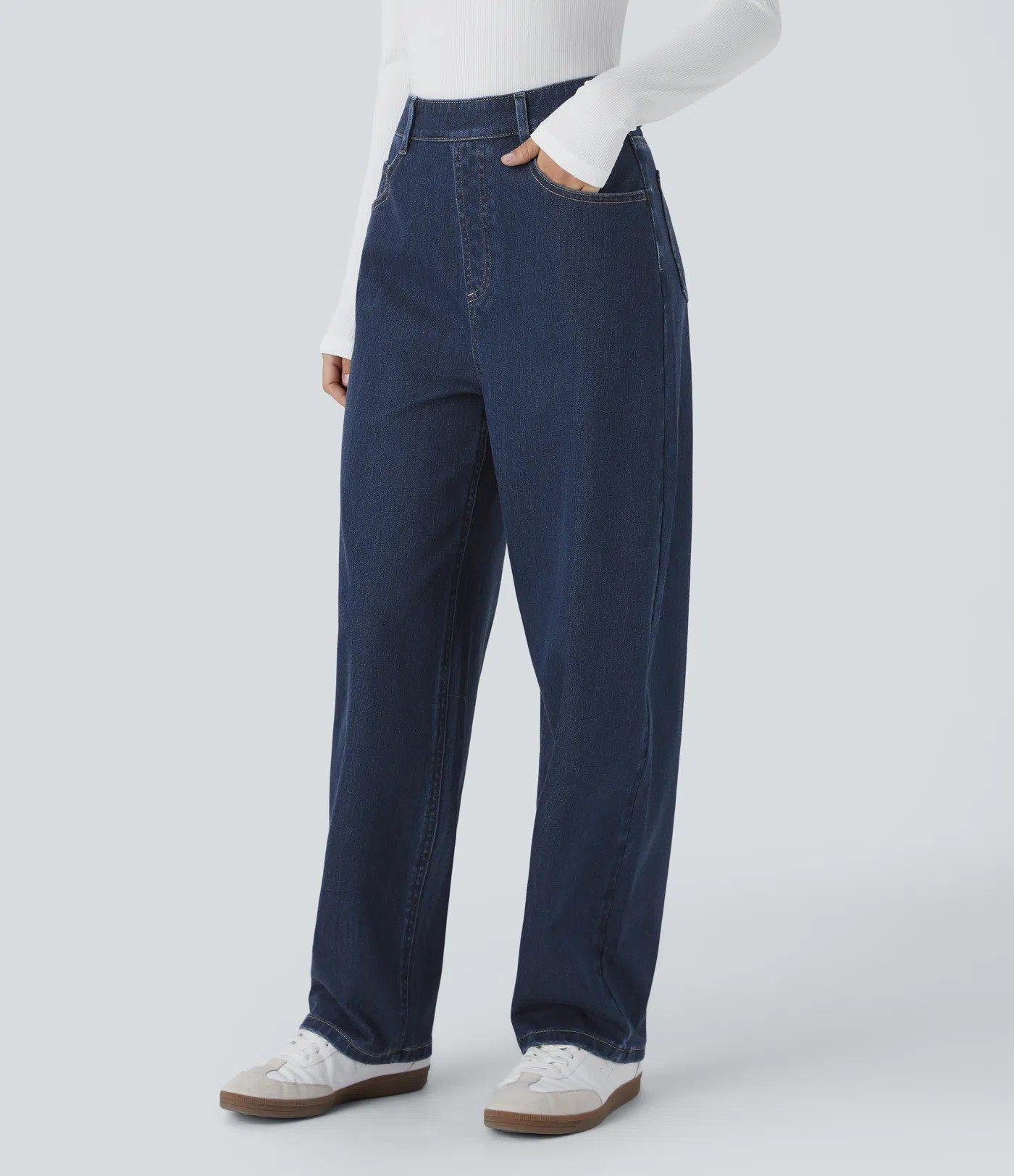 High-Waisted Baggy Jeans
