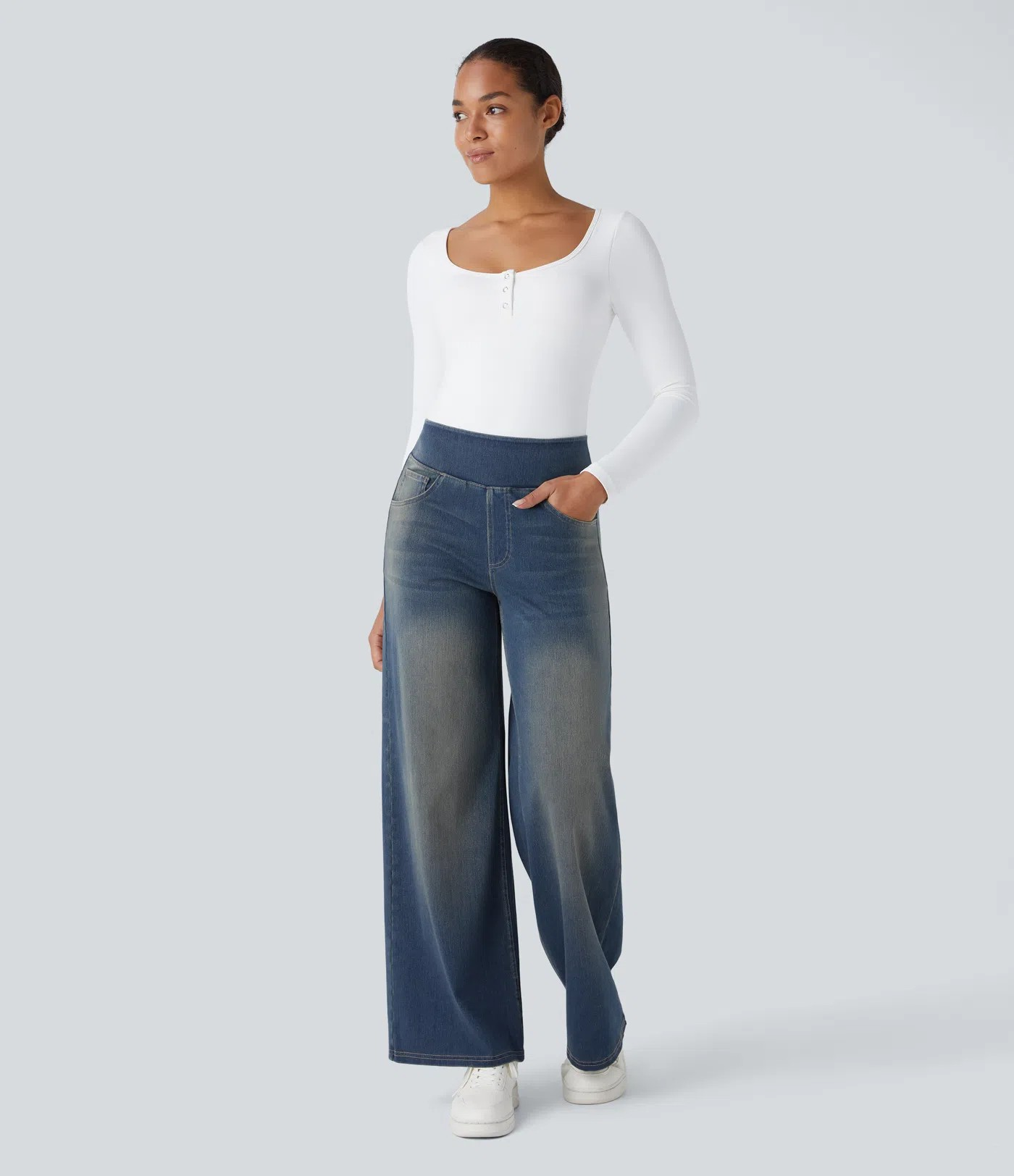 High waist wide-leg Jeans