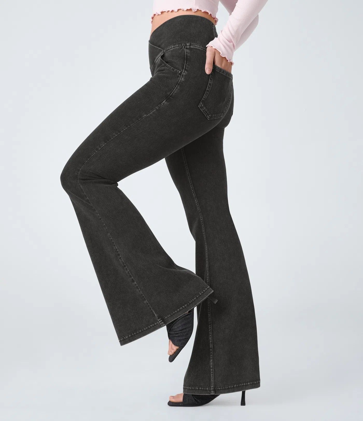 Crossover Flared Jeans