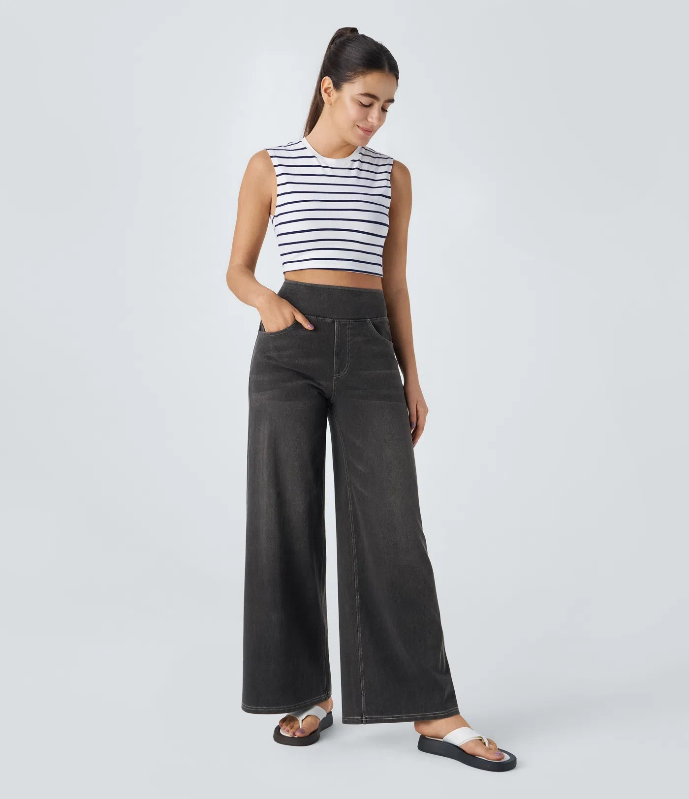 High waist wide-leg Jeans