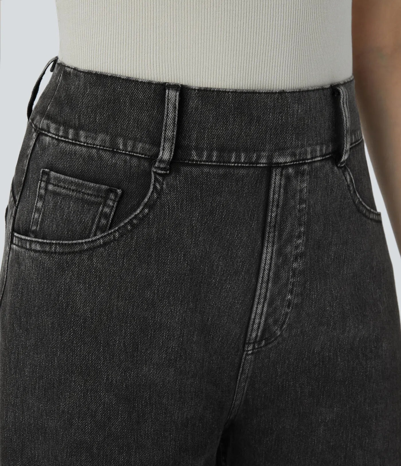 Barrel Leg Stretch Jeans