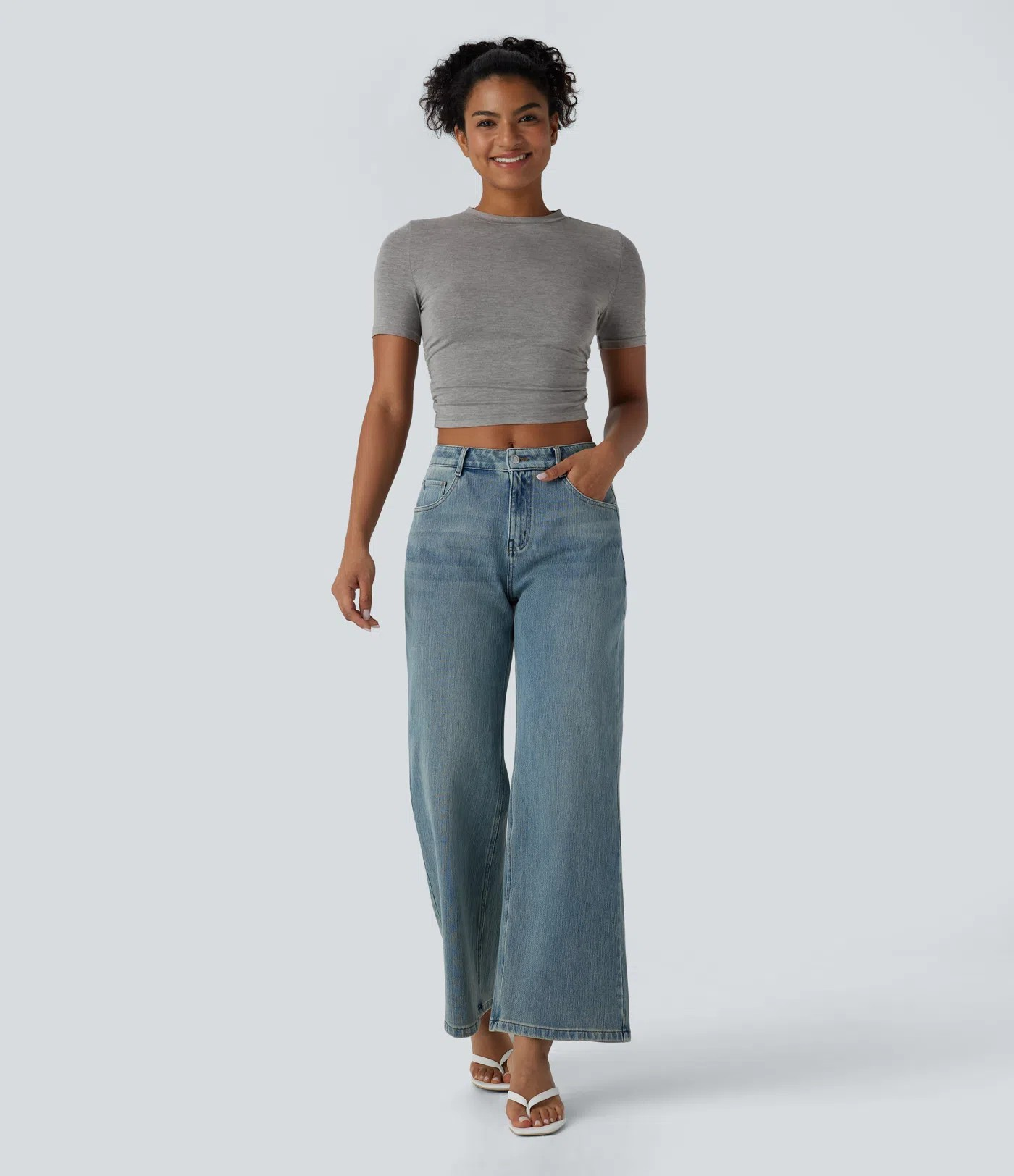 Ruffle crop T-shirt