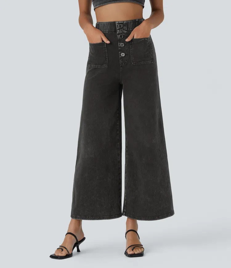 Flared Knit Jeans