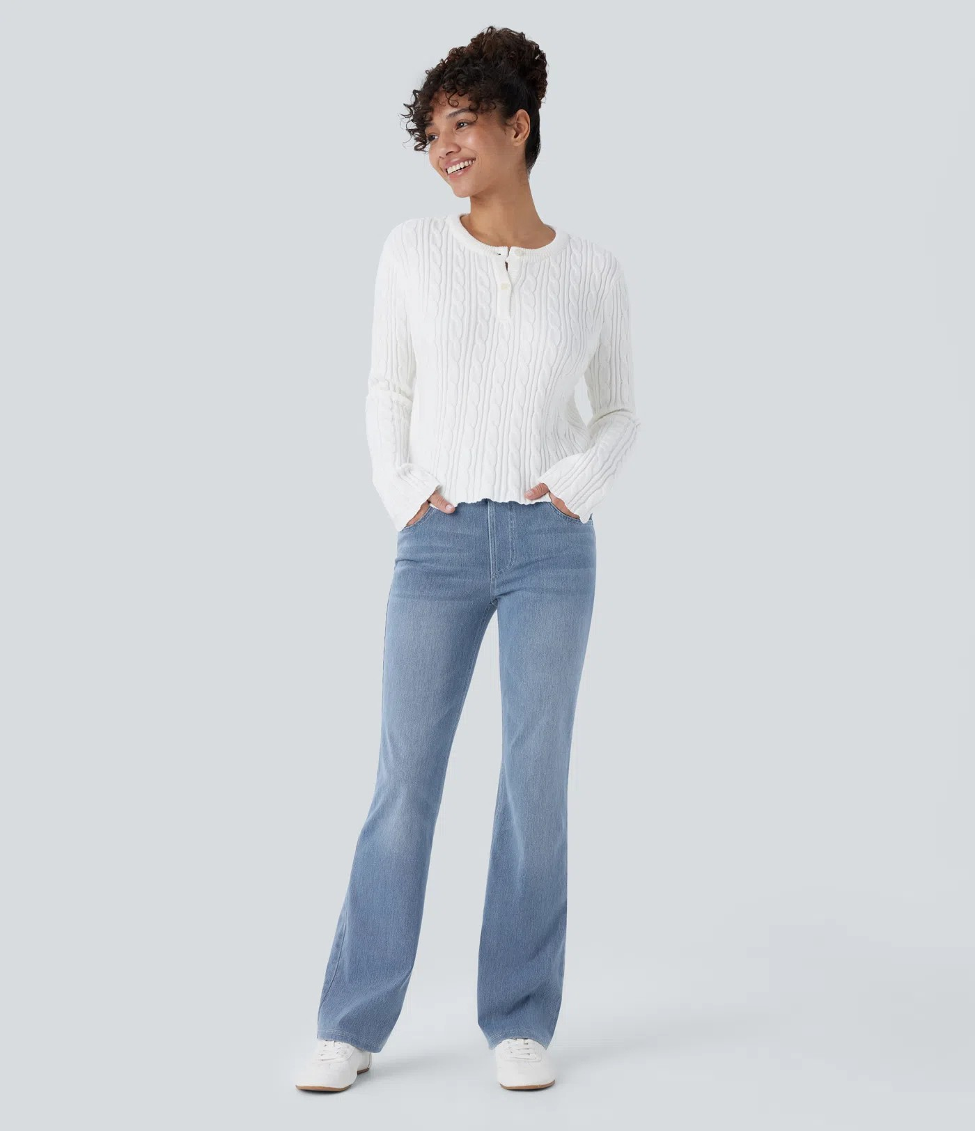 Washed Bootcut Jeans