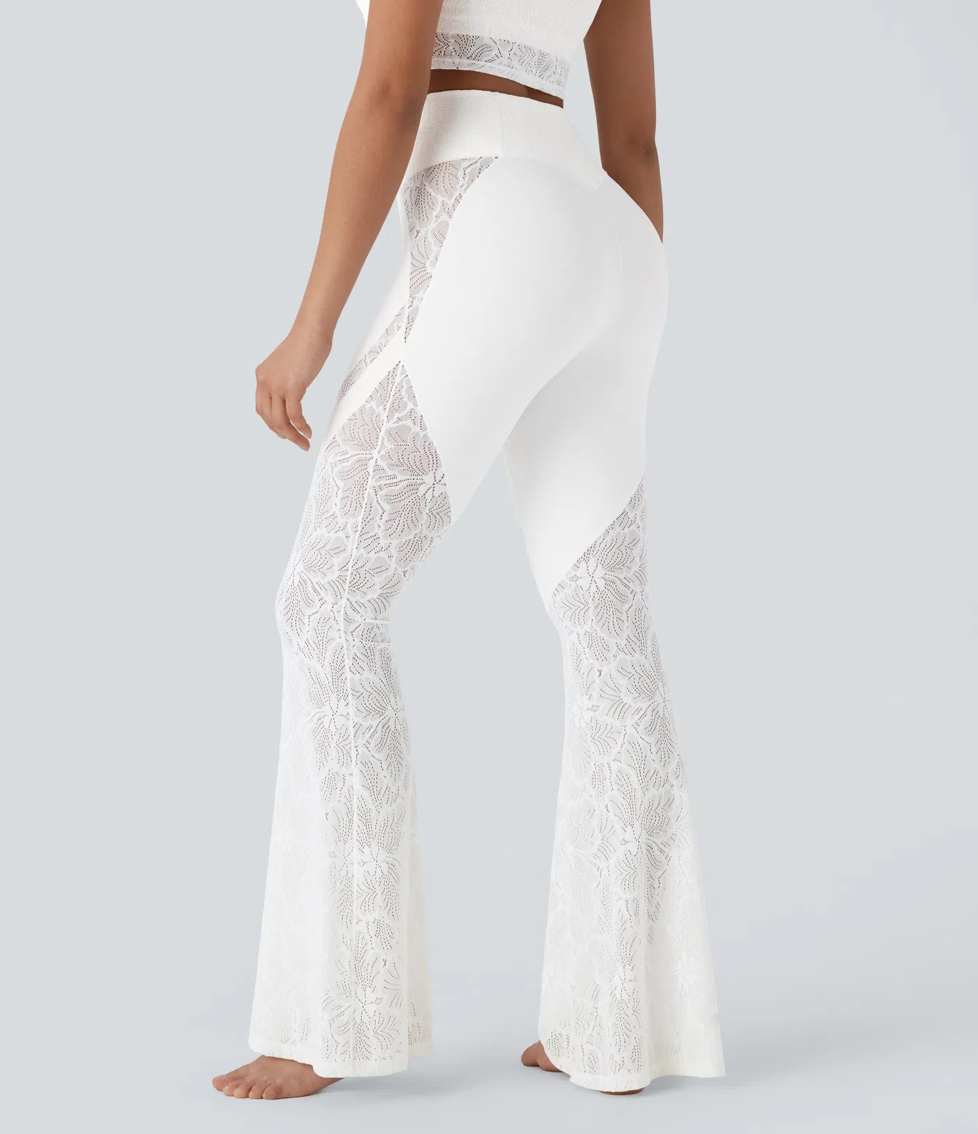 Lace Cross Flare Yoga Leggings
