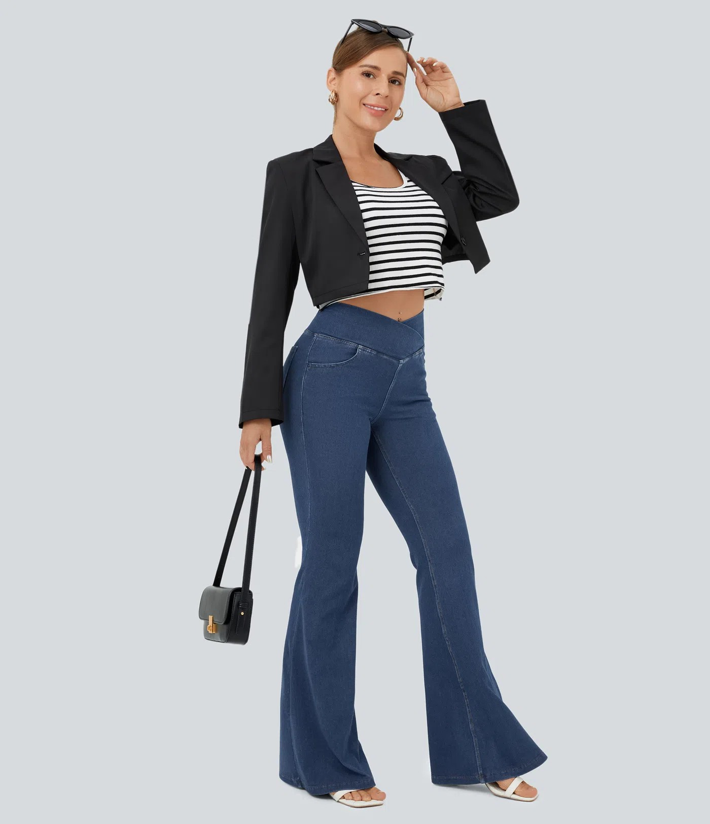 Crossover Flared Jeans