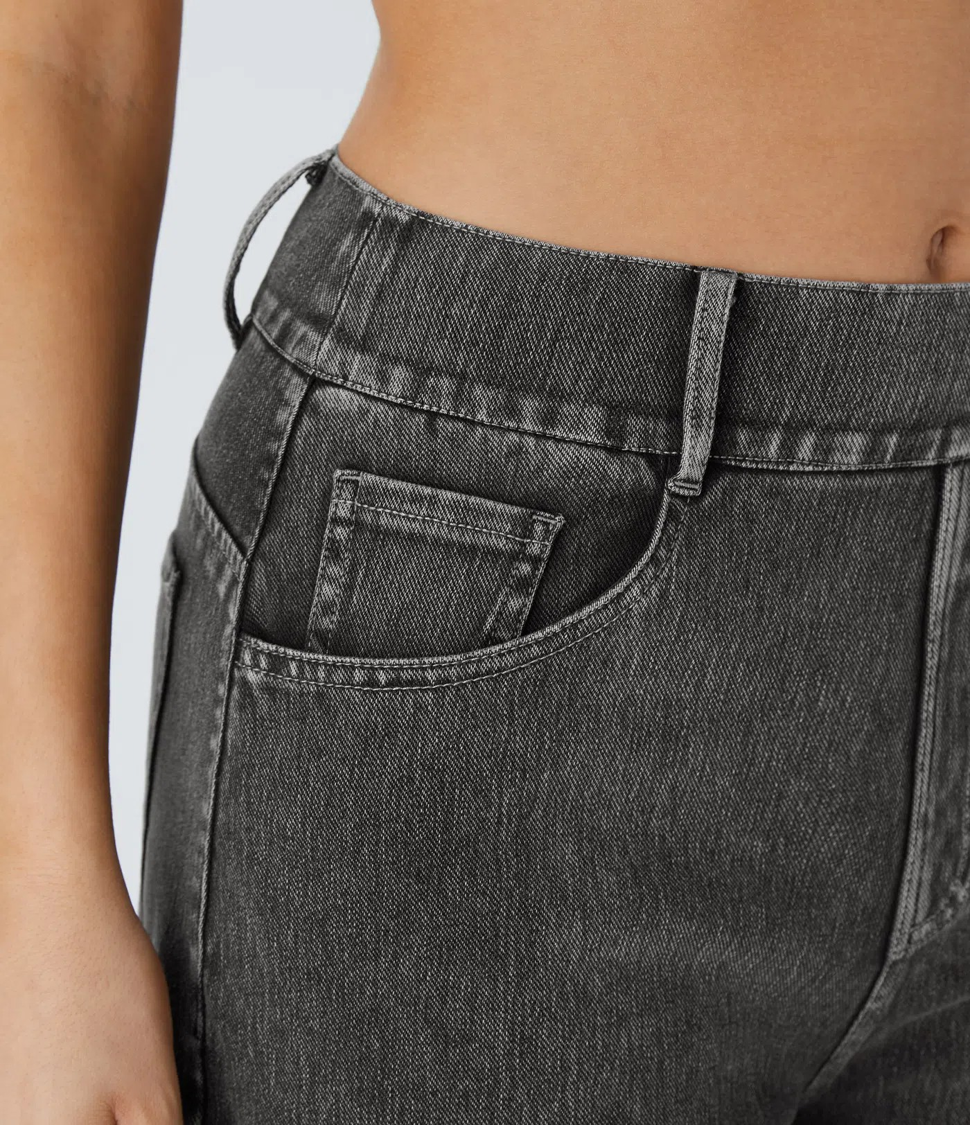 Barrel Leg Stretch Jeans