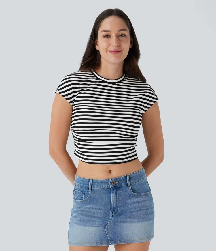 RuffleStripe casual T-shirt