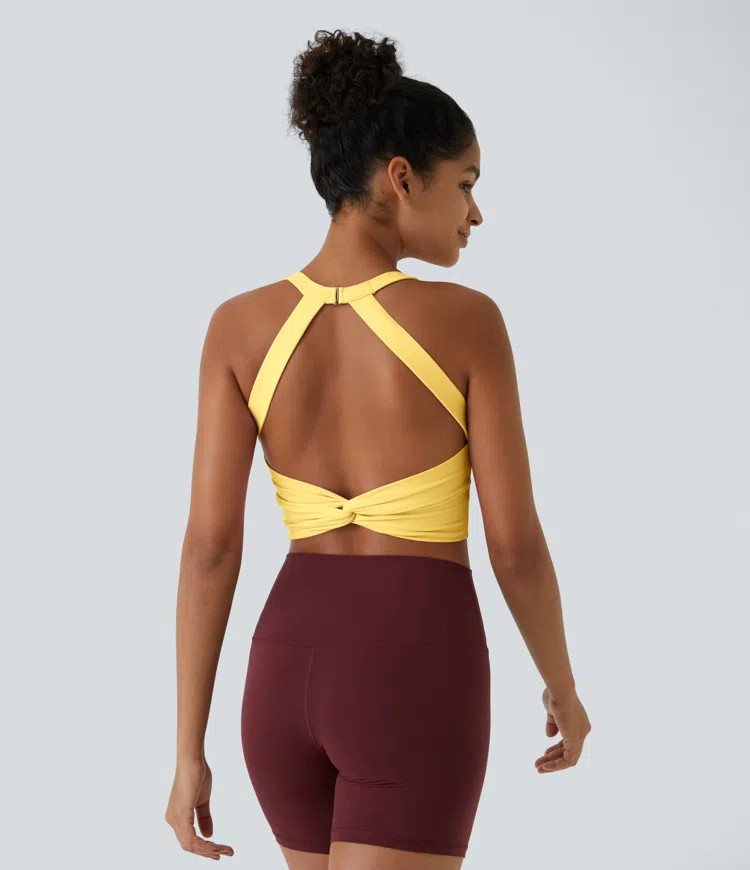 Softlyzero Plush Twist Crop Tank