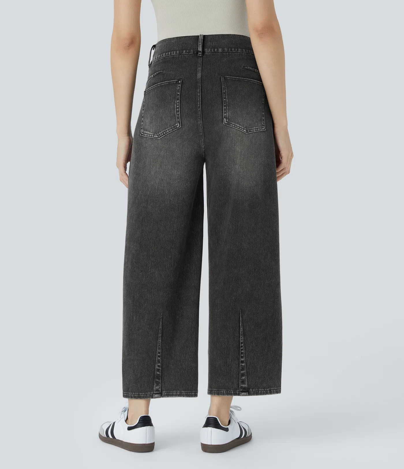 Barrel Leg Stretch Jeans