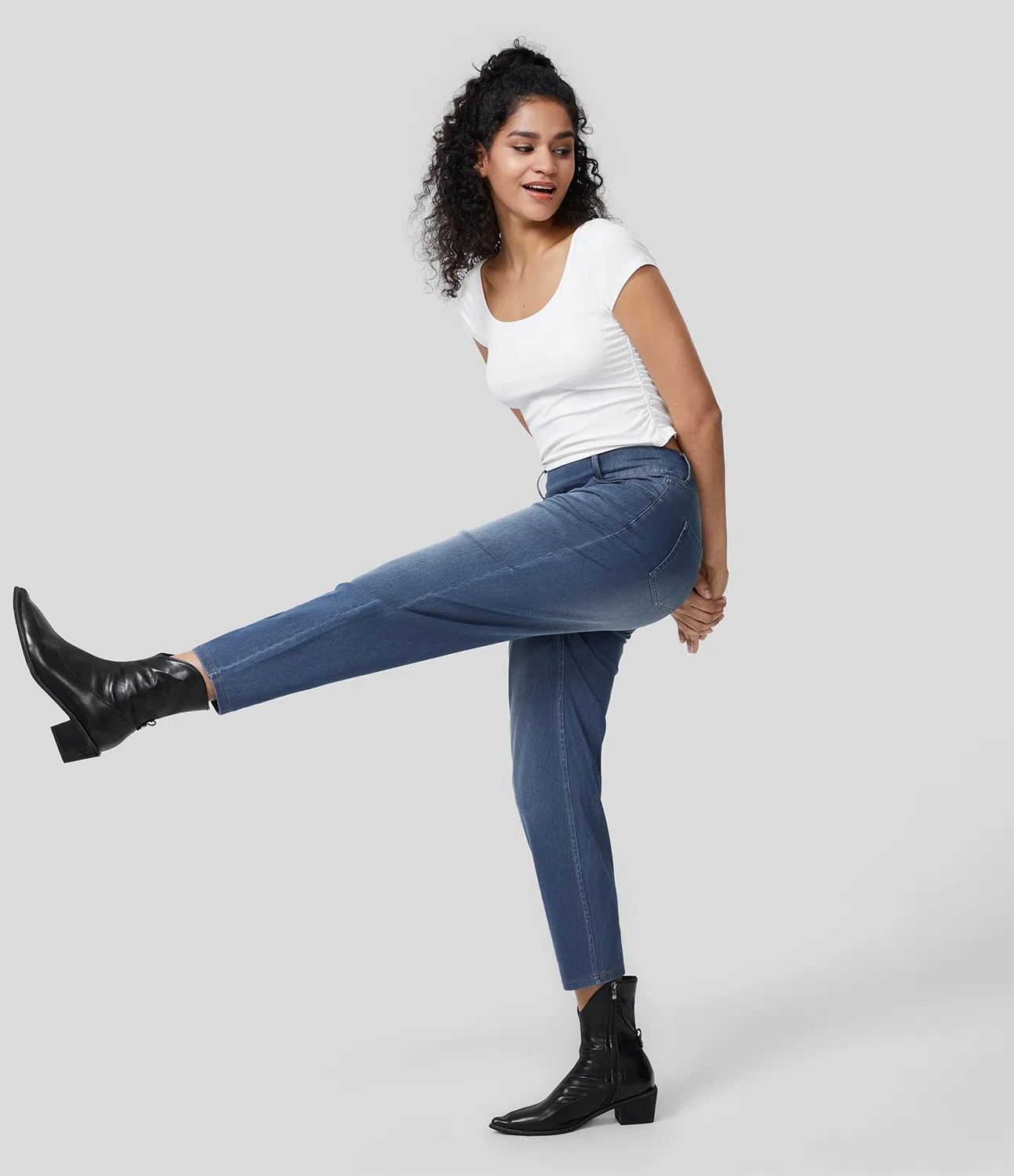 Faded Tapered Jeans