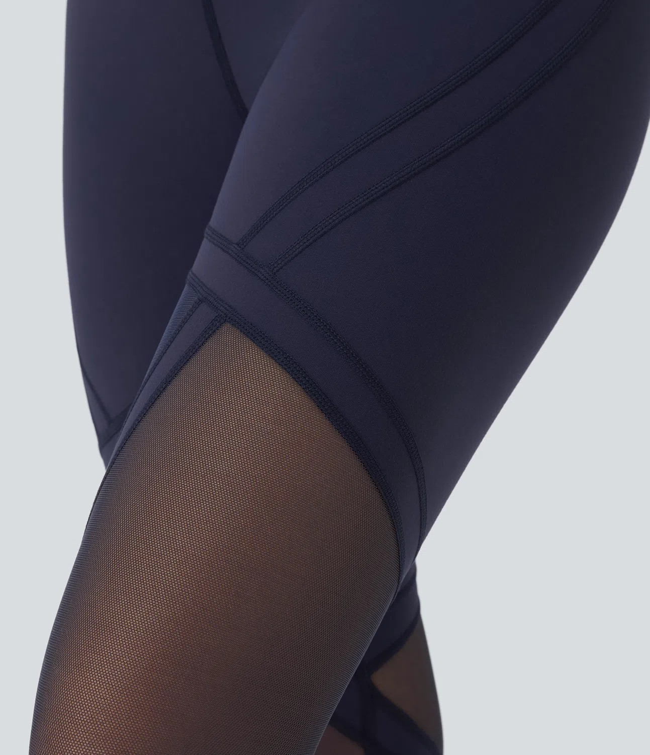 Plush mesh yoga leggings