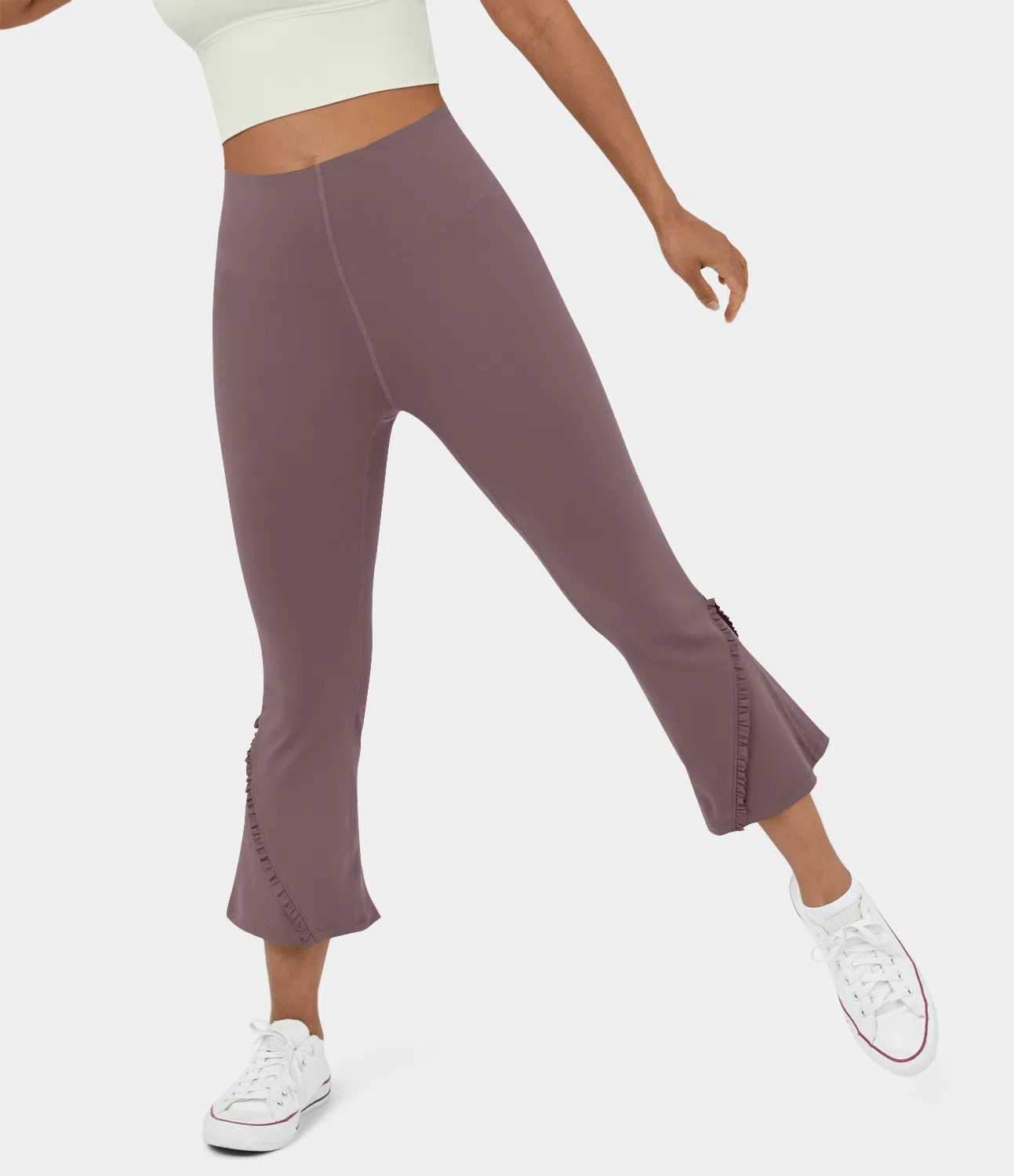 Ruffle flare capri