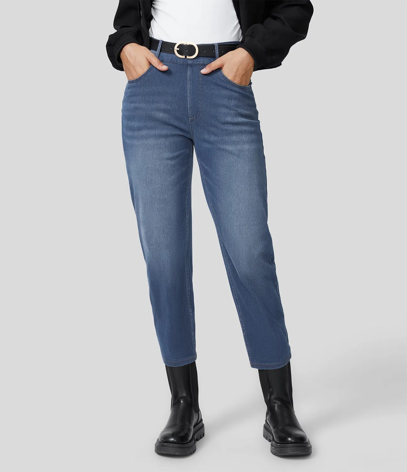 Faded Tapered Jeans