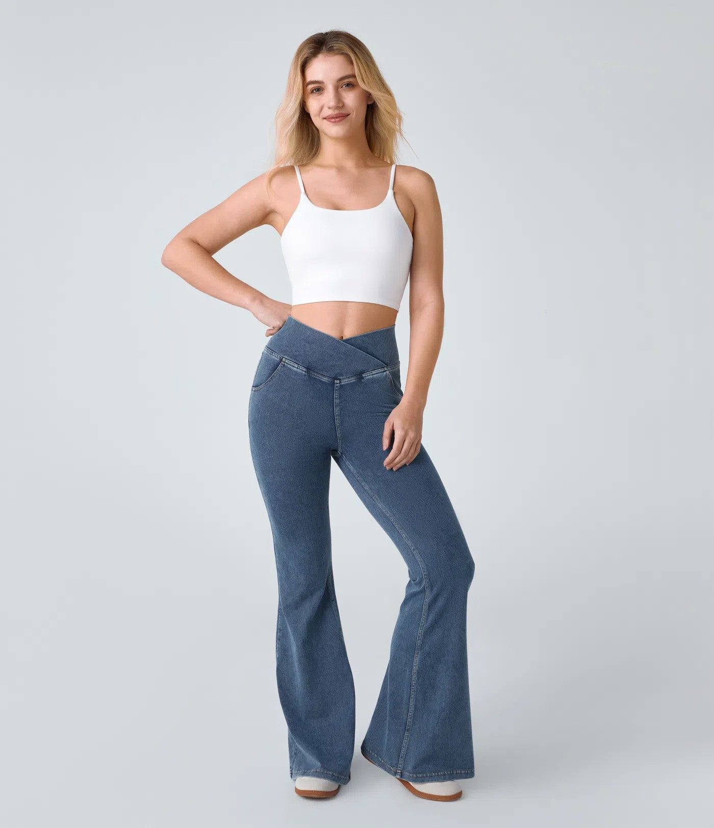 Crossover Flared Jeans