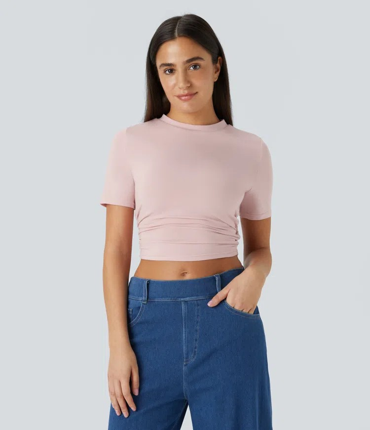 Ruffle crop T-shirt