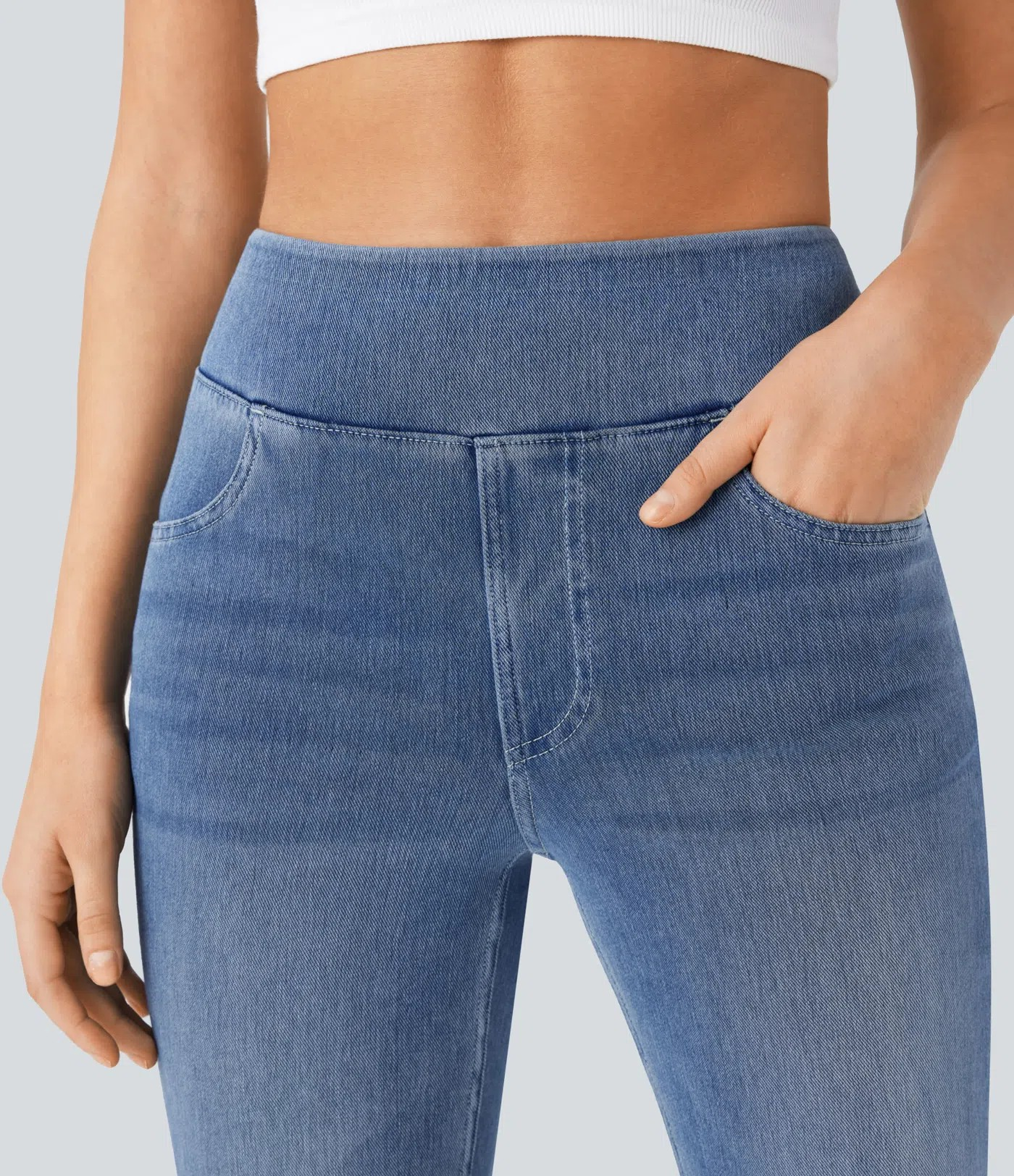 Washed Bootcut Jeans