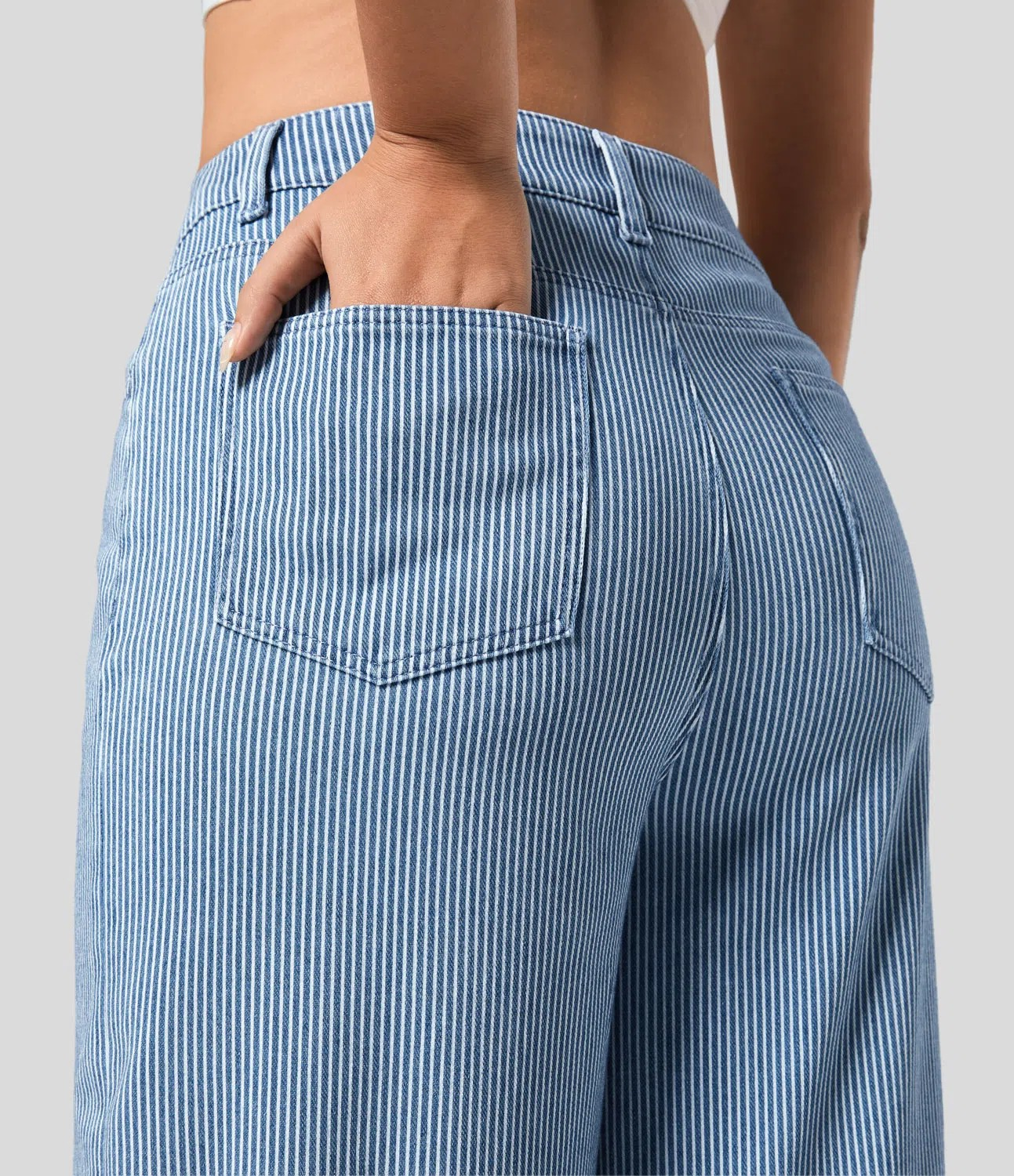 Rolled Hem Baggy Jeans