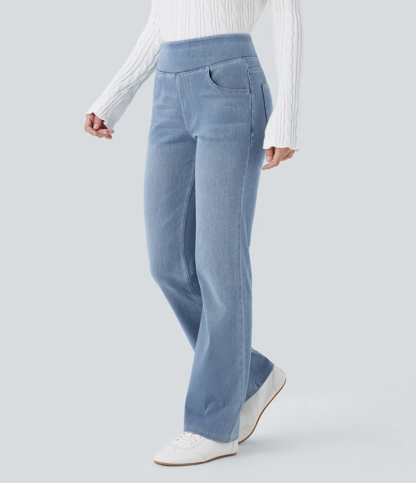 Washed Bootcut Jeans