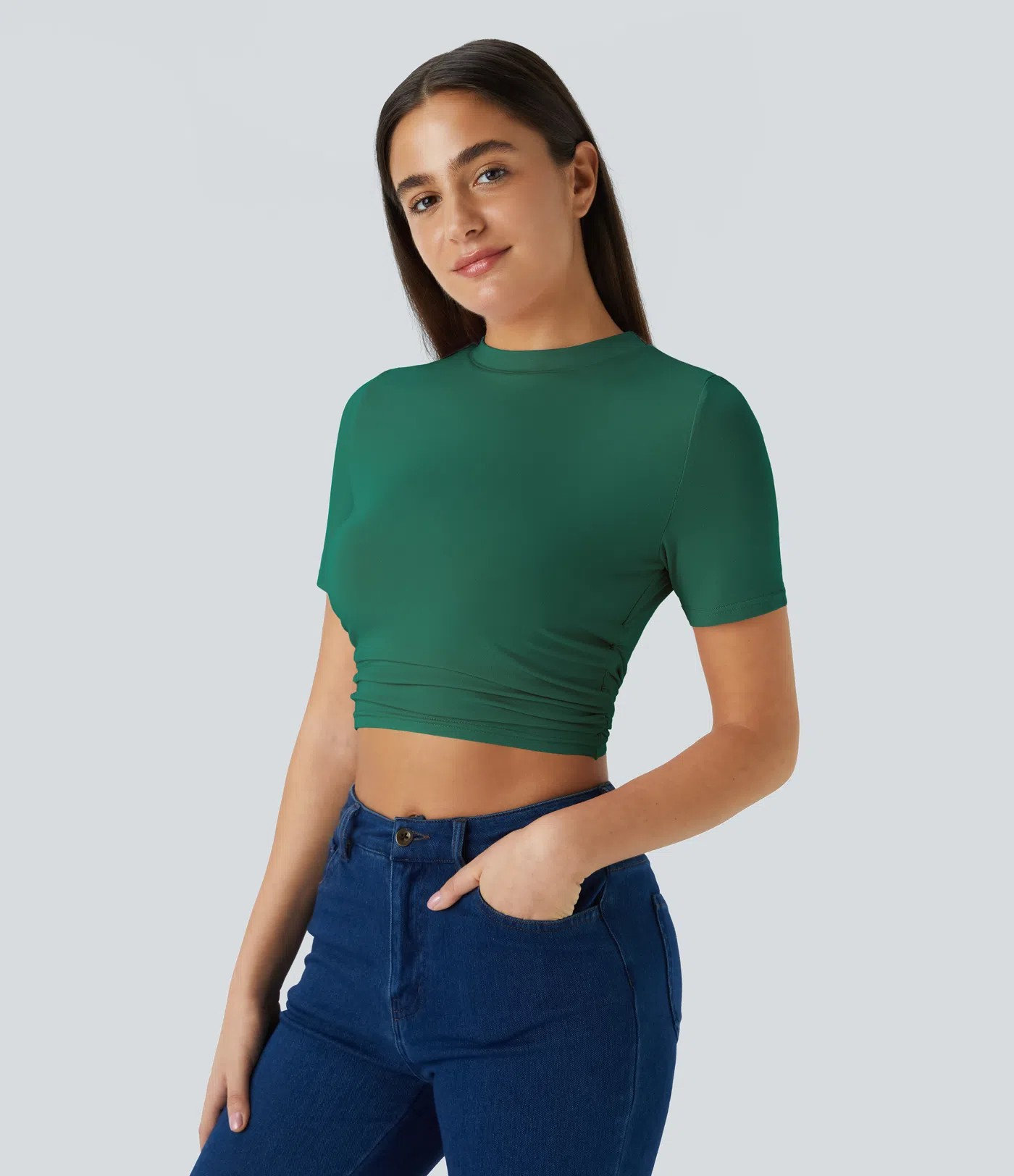 Ruffle crop T-shirt