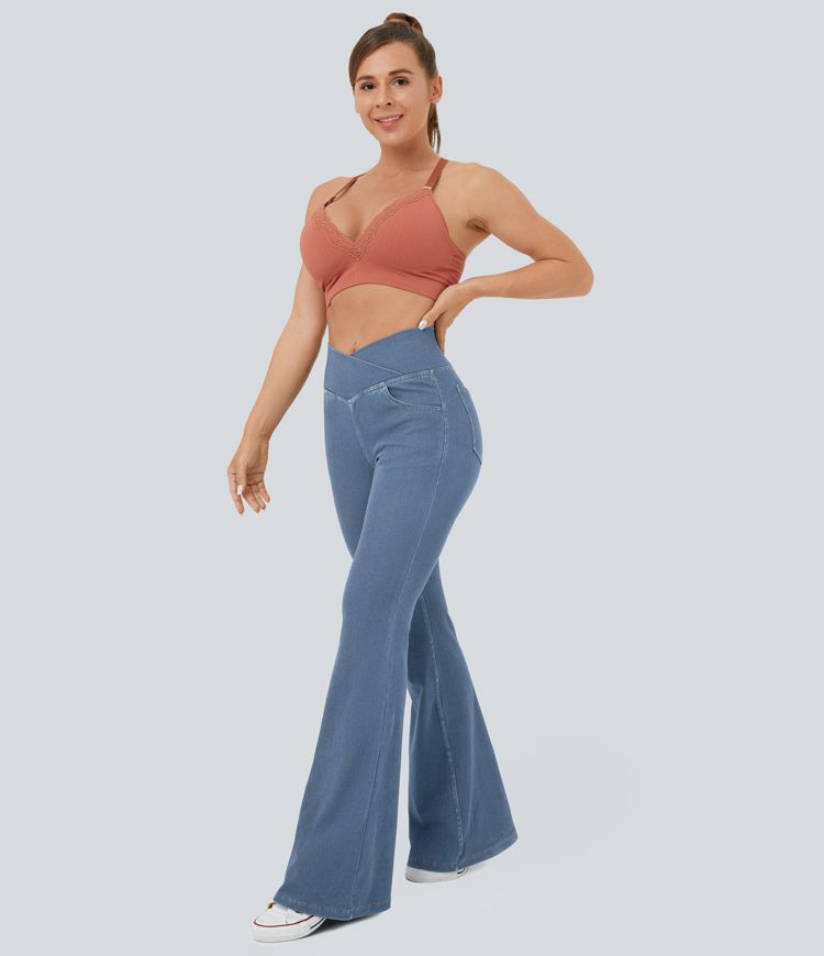 Crossover Flared Jeans