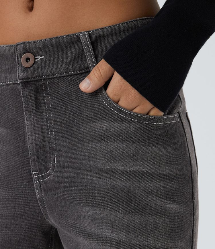 Low-Rise Flare Jeans