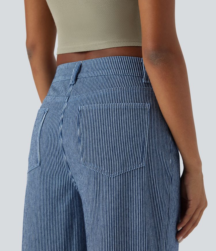 Rolled Hem Baggy Jeans