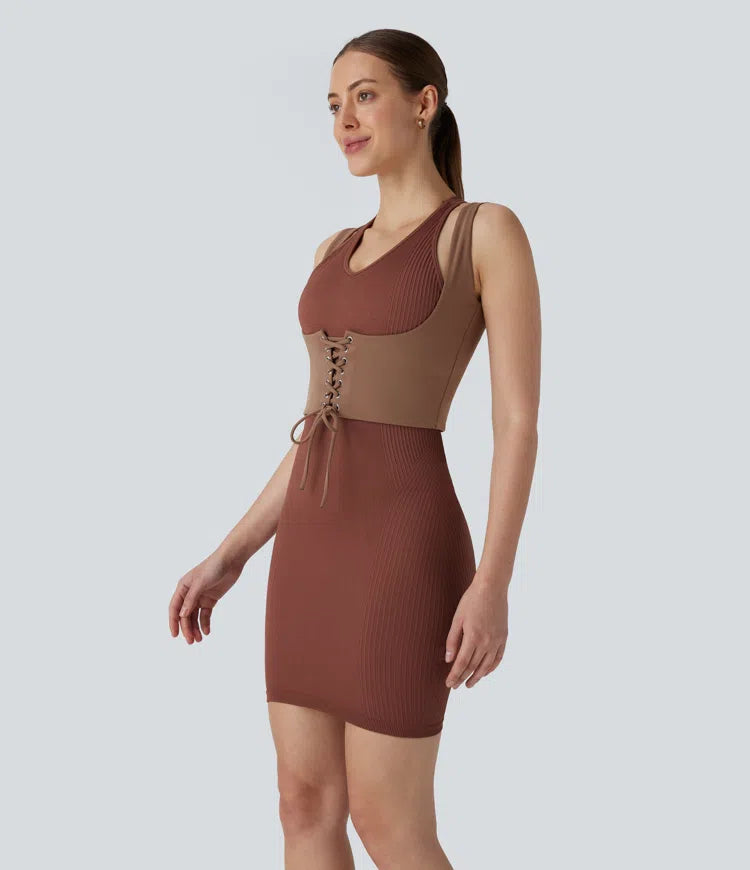 Cross-Back Corset Tank