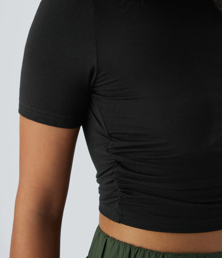 Ruffle crop T-shirt