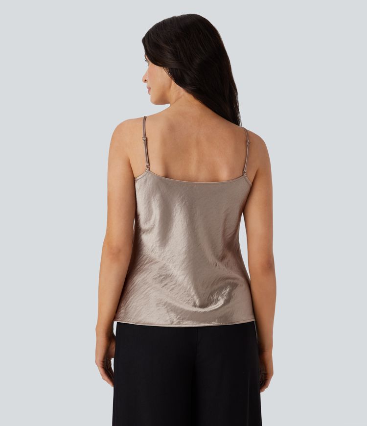 Adjustable Strap Satin Camisole