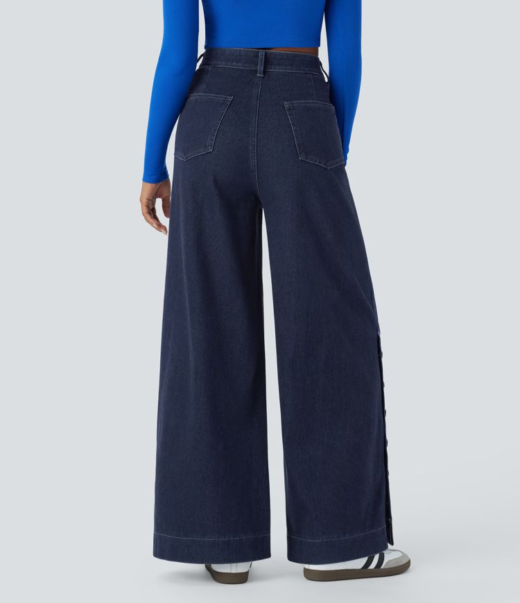 High Waisted Wide Leg Baggy Jeans