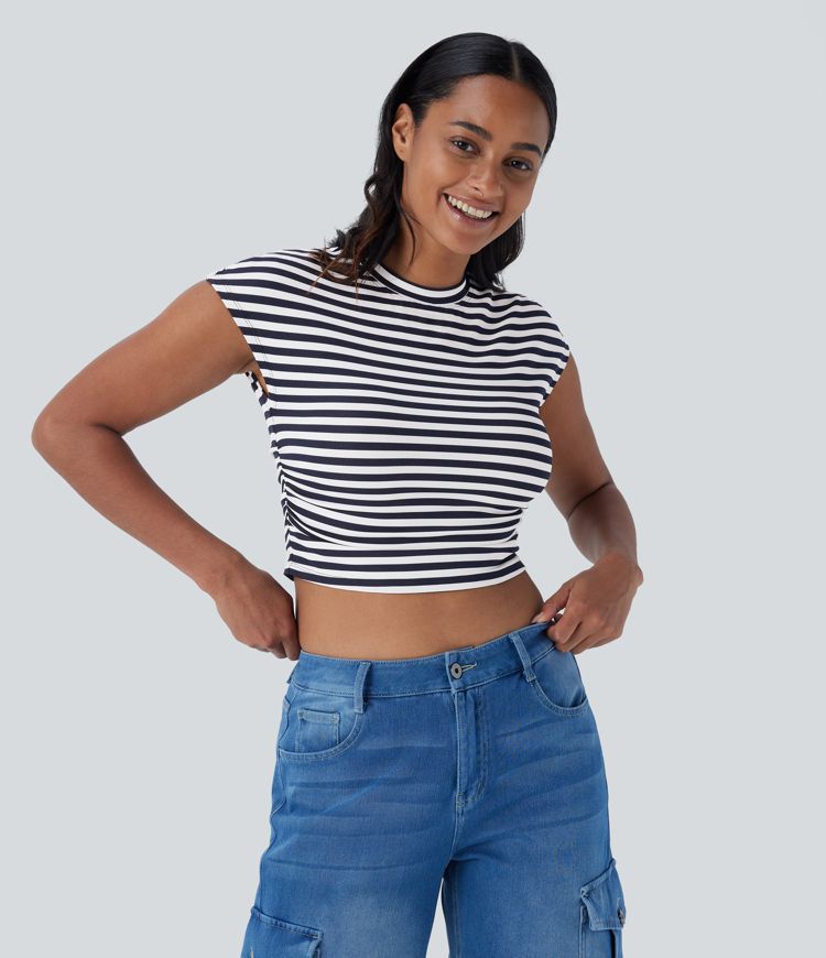 RuffleStripe casual T-shirt