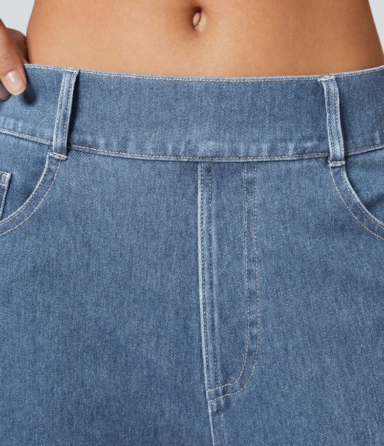 Barrel Leg Stretch Jeans