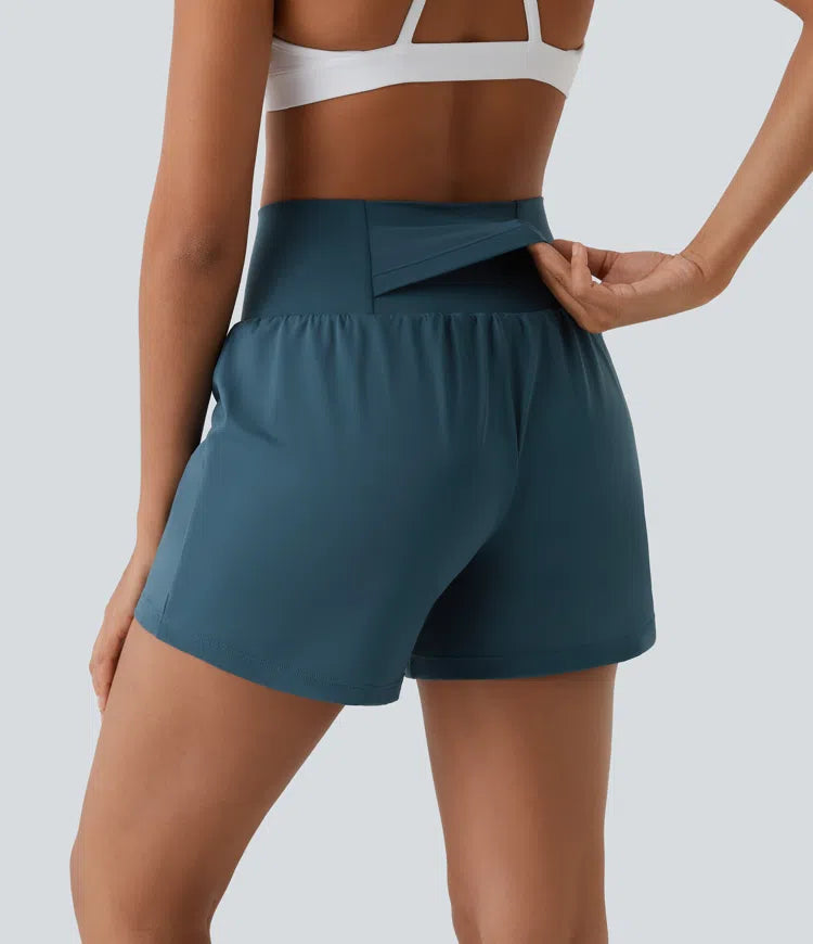 High-Waist 2-in-1 Yoga Shorts