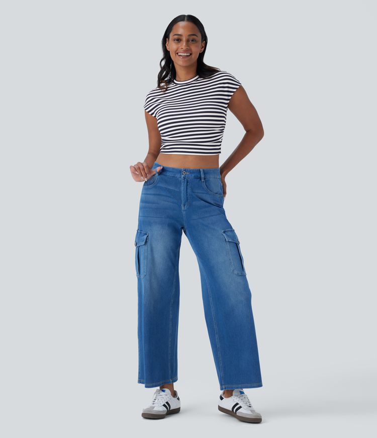 RuffleStripe casual T-shirt