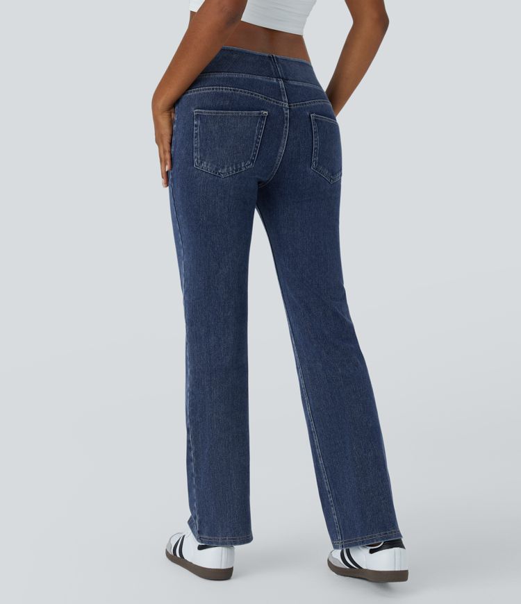 Low-Waist Bootcut Jeans