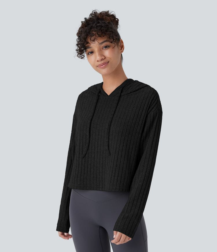 Ribbed knit sweatshirt