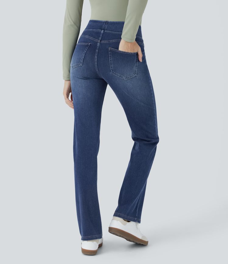 Washed Bootcut Jeans