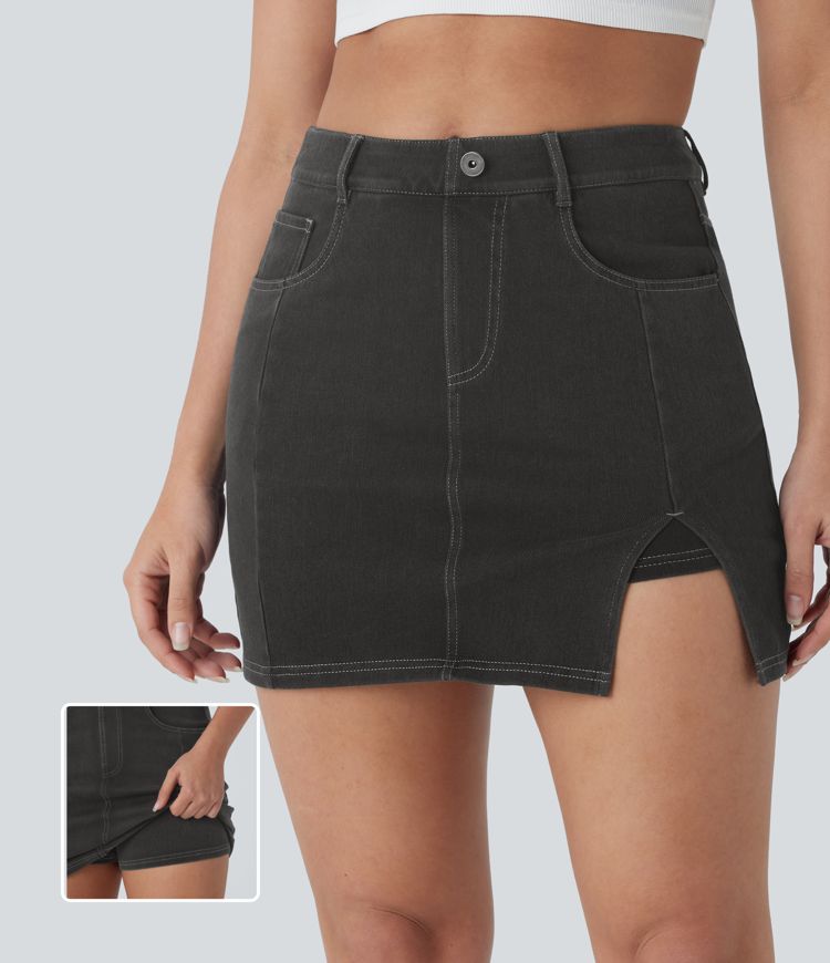 2-in-1 High-Waisted Skirt