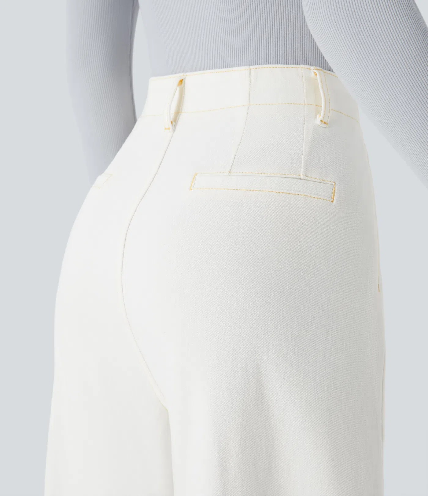 Wide-Leg Stretch Jeans