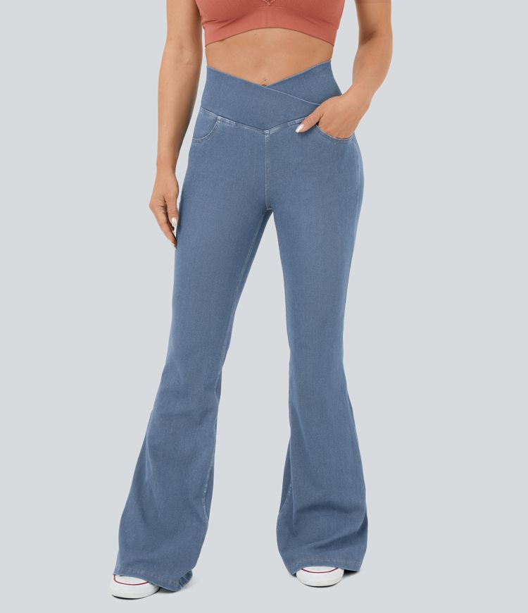 Crossover Flared Jeans