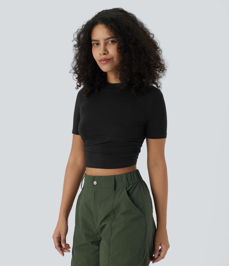 Ruffle crop T-shirt