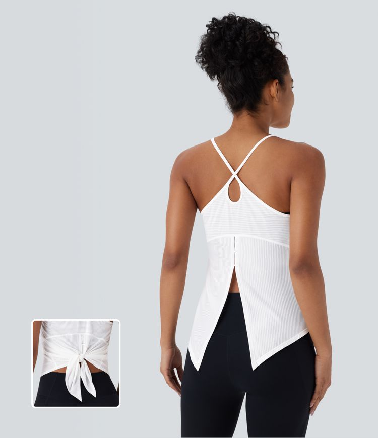 Backless Cross-Back Yoga Tank