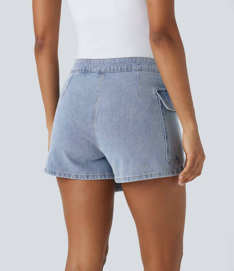 Belted Denim skirt