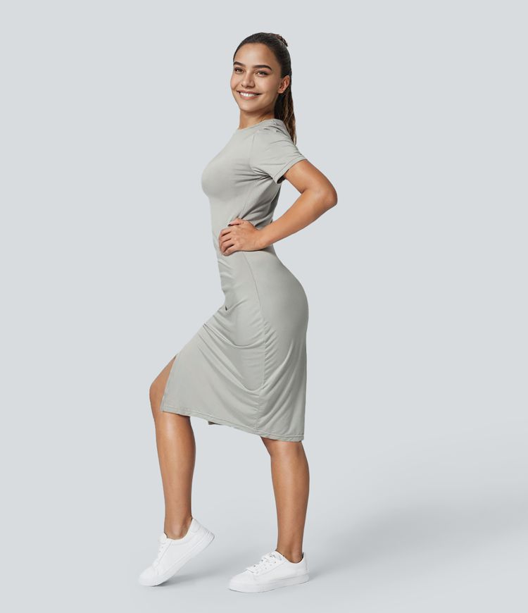 RuchedEase Midi dress