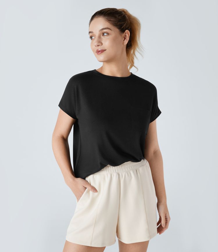 Pocket split t-shirt