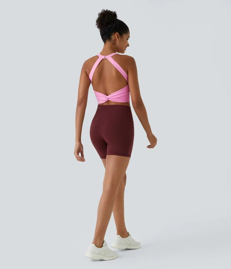 Softlyzero Plush Twist Crop Tank