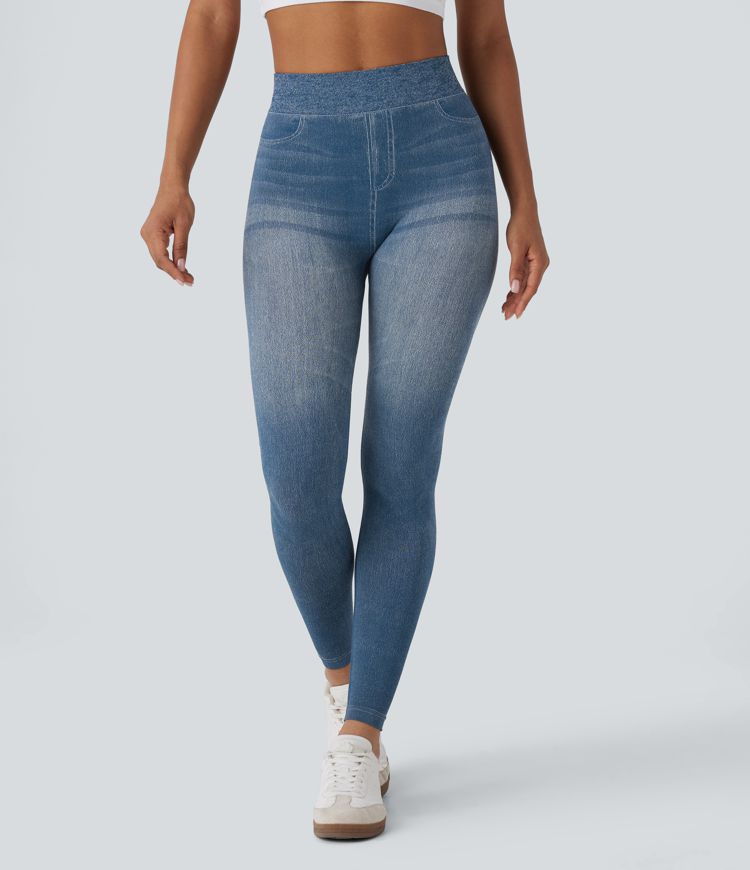 Denim yoga leggings