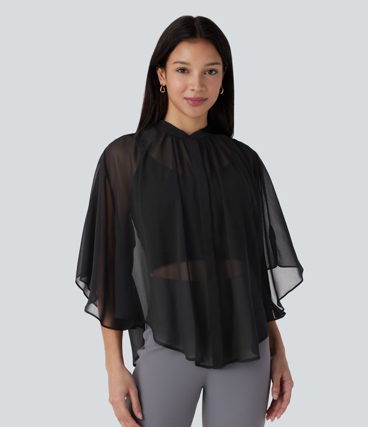 Flowy transparent work shirt