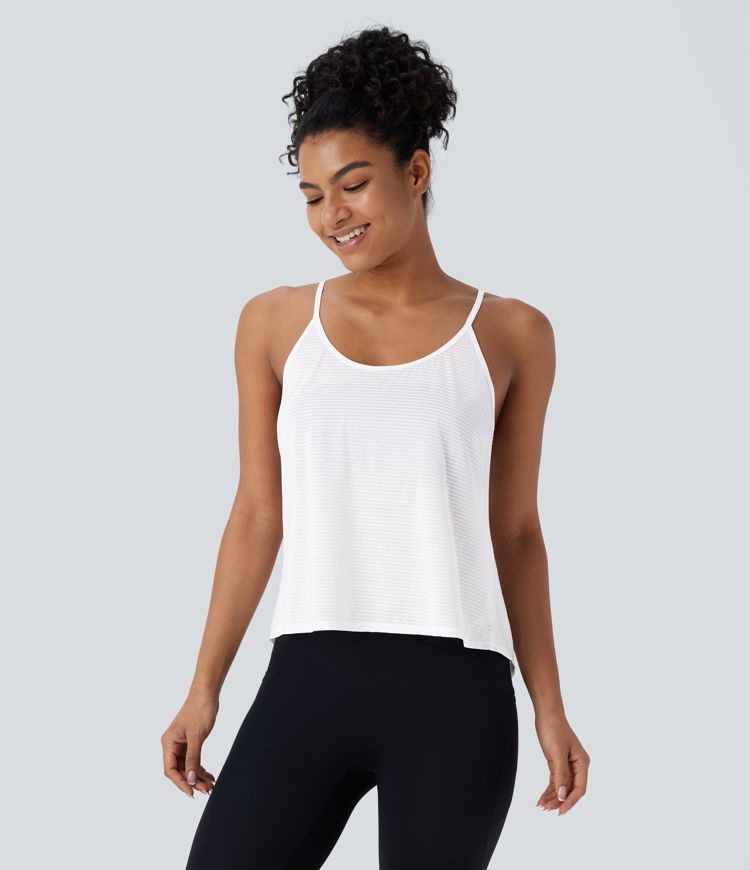 Backless Cross-Back Yoga Tank